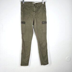 Madewell Skinny Fatigue Low Rise Cargo Pants Zip Ankle Army Green